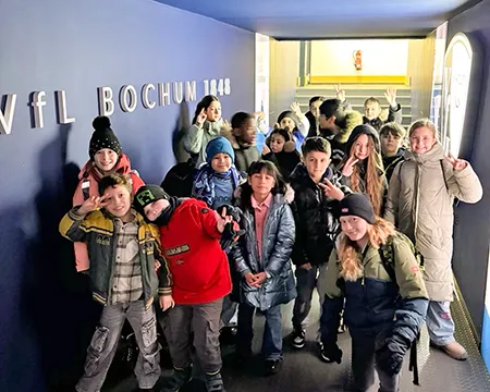 Klasse 4a im Stadion