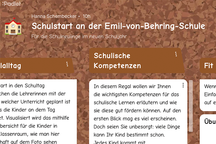 Link zum Padlet zum Schulstart