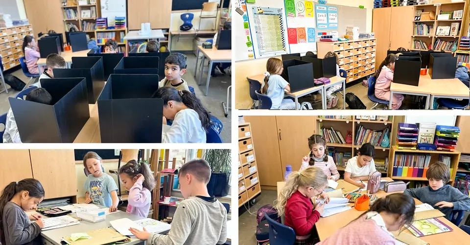 Einblick in ein Klassenzimmer der Emil-von-Behring-Schule in Bochum Hofstede